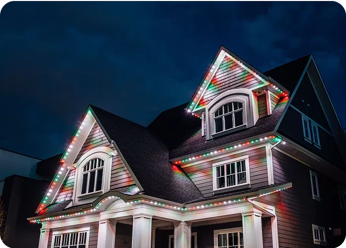Christmas lights closeup
